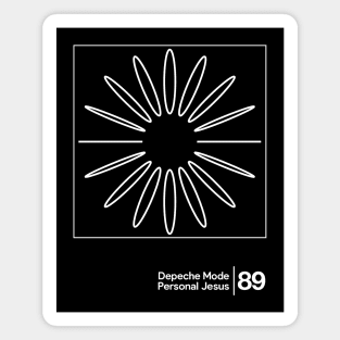 Personal Jesus - Depeche Mode / Minimal Graphic Artwork Magnet